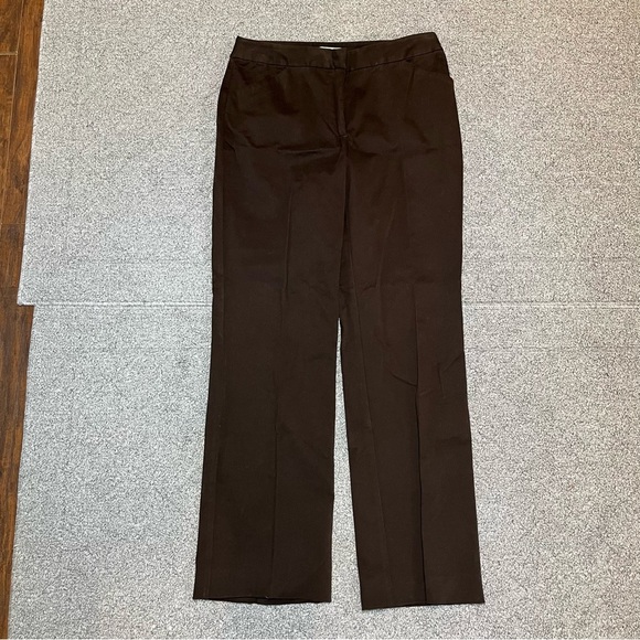 Talbots Heritage Pants Women Size 4 Brown Straight Leg Career - Picture 1 of 9